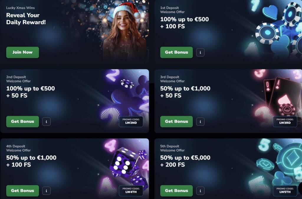 luckywins - online casino - kuwaitcasino review -  welcome bonus